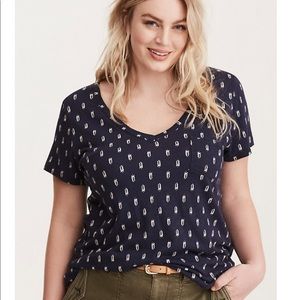 Torrid Arrow Print V-Neck Tee